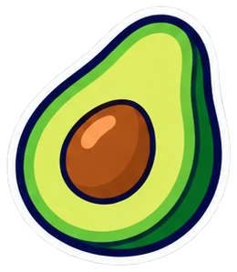 avocado: aguacate en inglés (dibujo)