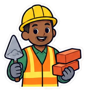 construction worker: albañil en inglés (dibujo)