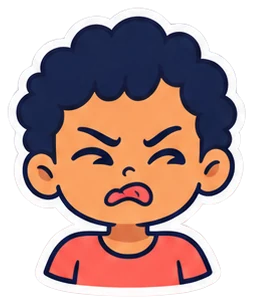 disgusted: asqueado, asqueada en inglés (dibujo)