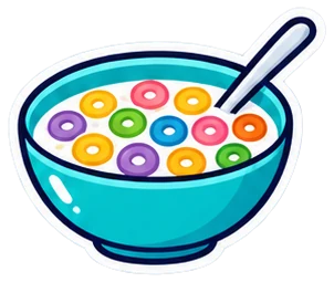cereal: cereales en inglés (dibujo)