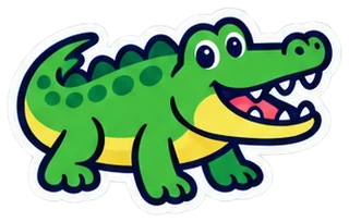 crocodile: cocodrilo en inglés (dibujo)