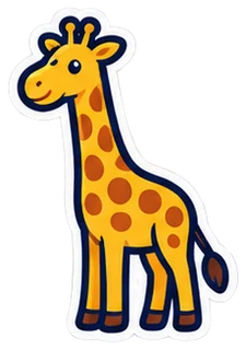 giraffe: jirafa en inglés (dibujo)