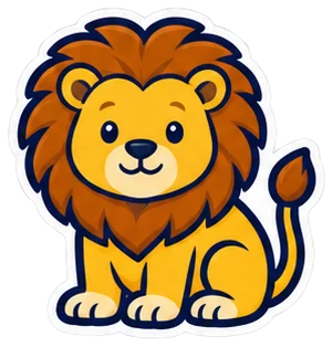 lion: león en inglés (dibujo)