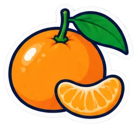 tangerine: mandarina en inglés (dibujo)