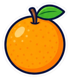 orange: naranja en inglés (dibujo)