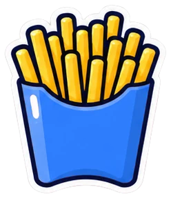 French fries: patatas fritas en inglés (dibujo)