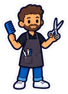 hairdresser: peluquero, peluquera en inglés (dibujo)