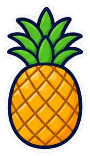 pineapple: piña en inglés (dibujo)