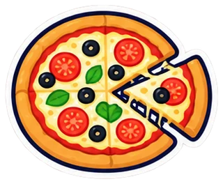 pizza: pizza en inglés (dibujo)