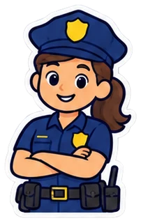 police officer: policía en inglés (dibujo)