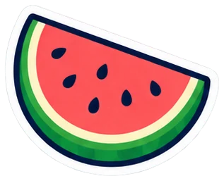 watermelon: sandía en inglés (dibujo)