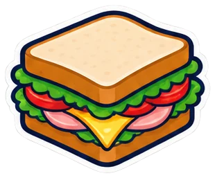 sandwich: sándwich en inglés (dibujo)