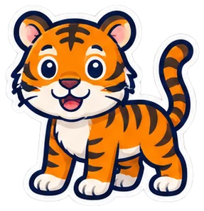 tiger: tigre en inglés (dibujo)
