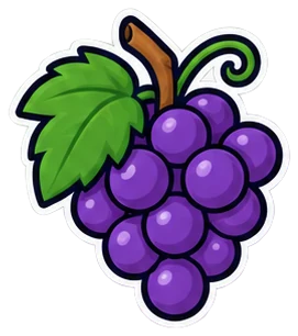 grape: uva en inglés (dibujo)