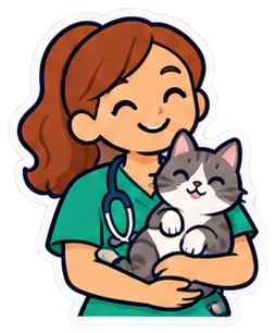 vet: veterinario, veterinaria en inglés (dibujo)