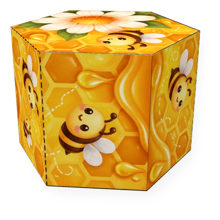 Caja de panal de papel ya armado