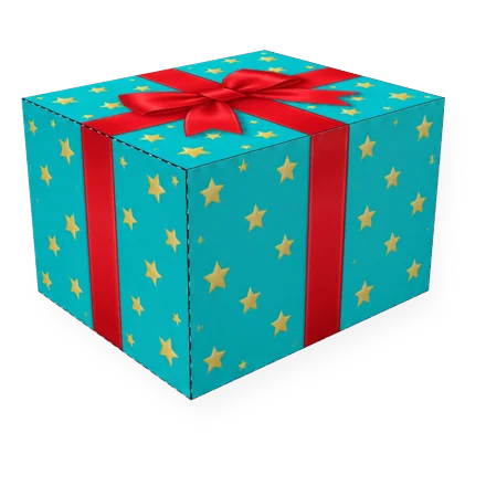 Caja de regalo de papel ya armado