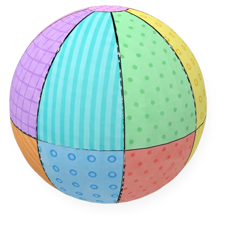Esfera de papel ya armado