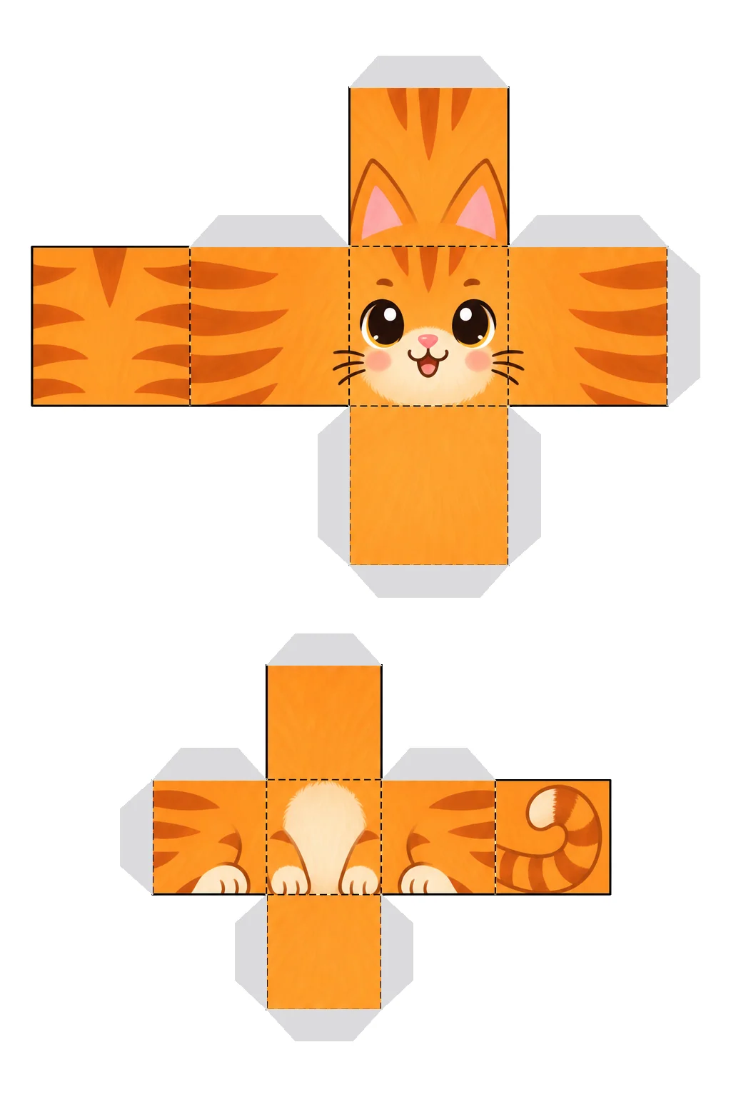 Desarrollo plano de gato con sus pestañas
