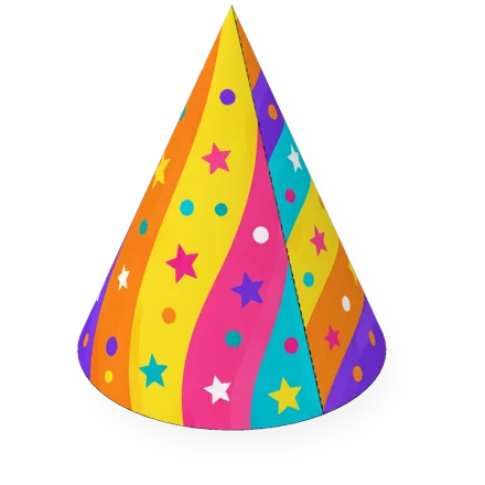 Gorro de fiesta de papel ya armado