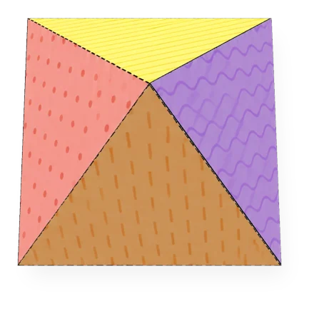 Octaedro de papel ya armado