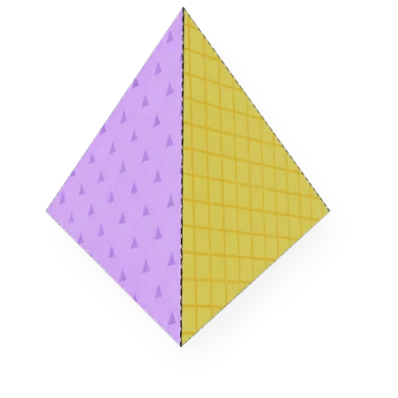 Tetraedro de papel ya armado