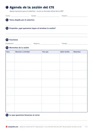 Vista previa de «Agenda de la sesión del CTE»