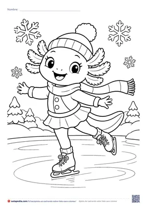 Vista previa de «Ajolota Axi patinando sobre hielo»