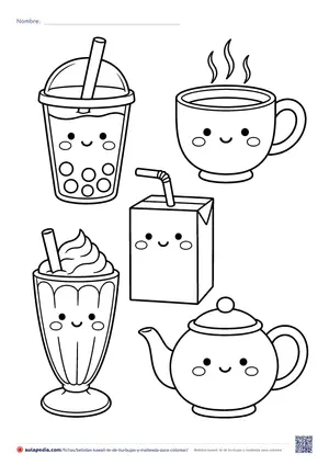 Vista previa de «Bebidas kawaii: té de burbujas y malteada»