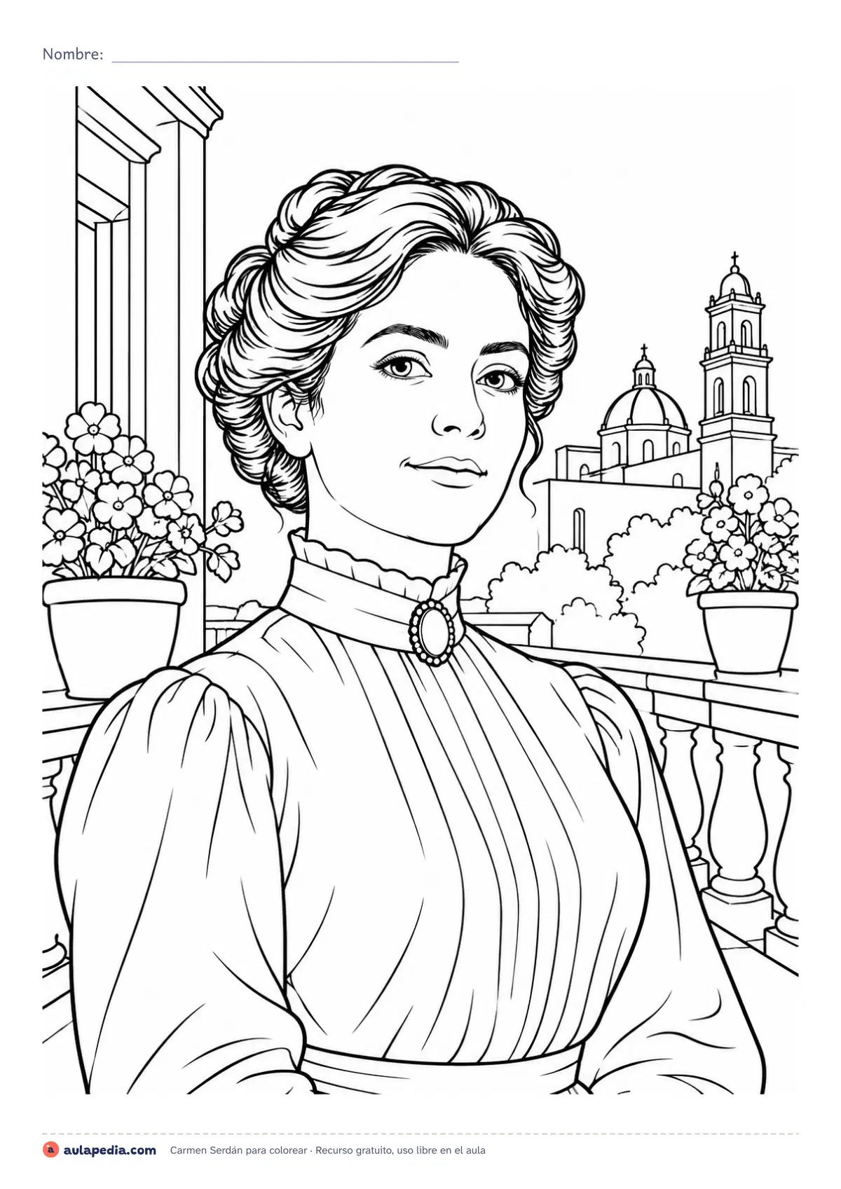 Primera página de la ficha «Carmen Serdán»: revolucionaria maderista nacida el 11 de noviembre de 1873.