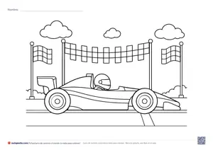 Vista previa de «Carro de carreras cruzando la meta»