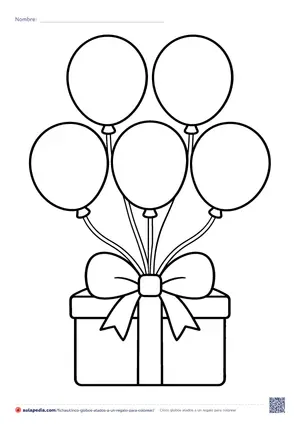 Vista previa de «Cinco globos atados a un regalo»