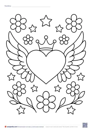 Vista previa de «Corazón con alas y corona»
