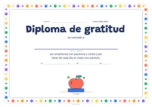 Vista previa de «Diploma de gratitud»