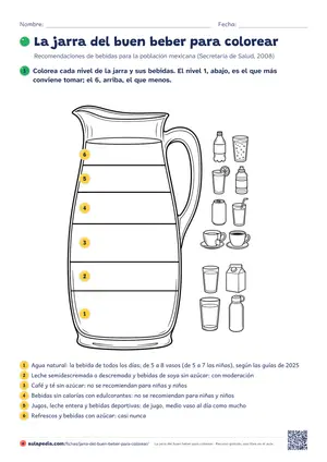 Vista previa de «Jarra del buen beber para colorear»