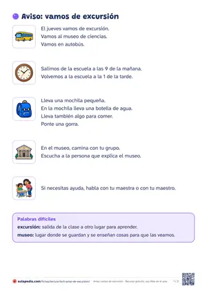 Vista previa de «Aviso de excursión»