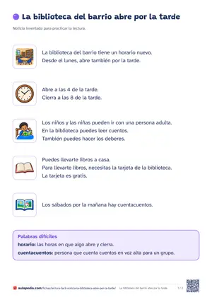 Vista previa de «Una noticia en lectura fácil»