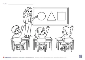 Vista previa de «Maestra con círculo, triángulo y cuadrado»