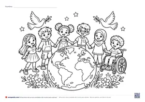 Vista previa de «Niños de la mano alrededor del mundo»