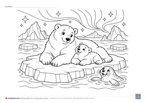 Vista previa de «Osa polar con su osezno»