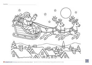Vista previa de «Papá Noel en trineo con renos»