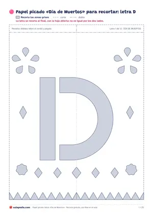 Vista previa de «Papel picado de letras «Día de Muertos»»