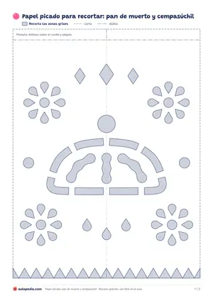 Vista previa de «Papel picado de pan de muerto»