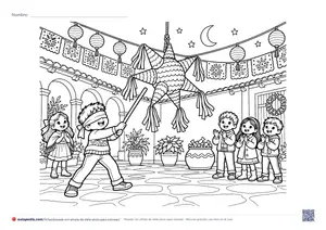Vista previa de «Posada con piñata de siete picos»