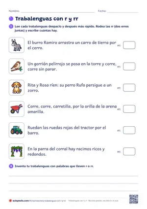 Vista previa de «Trabalenguas con r y rr»