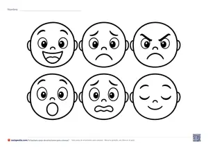 Vista previa de «Seis caras de emociones»