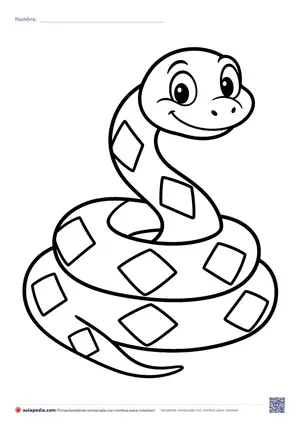 Vista previa de «Serpiente enroscada con rombos»