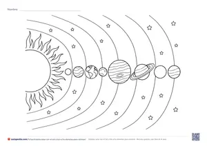 Vista previa de «Sistema solar con el Sol y los ocho planetas»