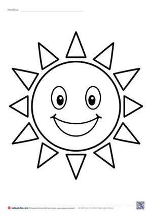Vista previa de «Sol sonriente con doce rayos»