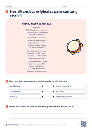 Vista previa de «Tres villancicos originales para cantar y escribir»